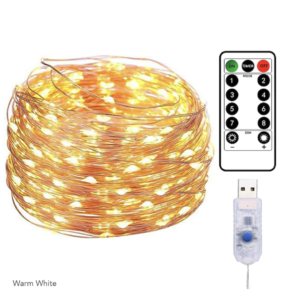 USB Copper Wire Seed String Fairy Lights with Remote Control