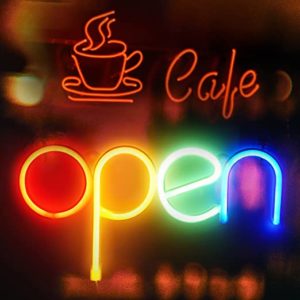 open neon LED Lights sign Shop