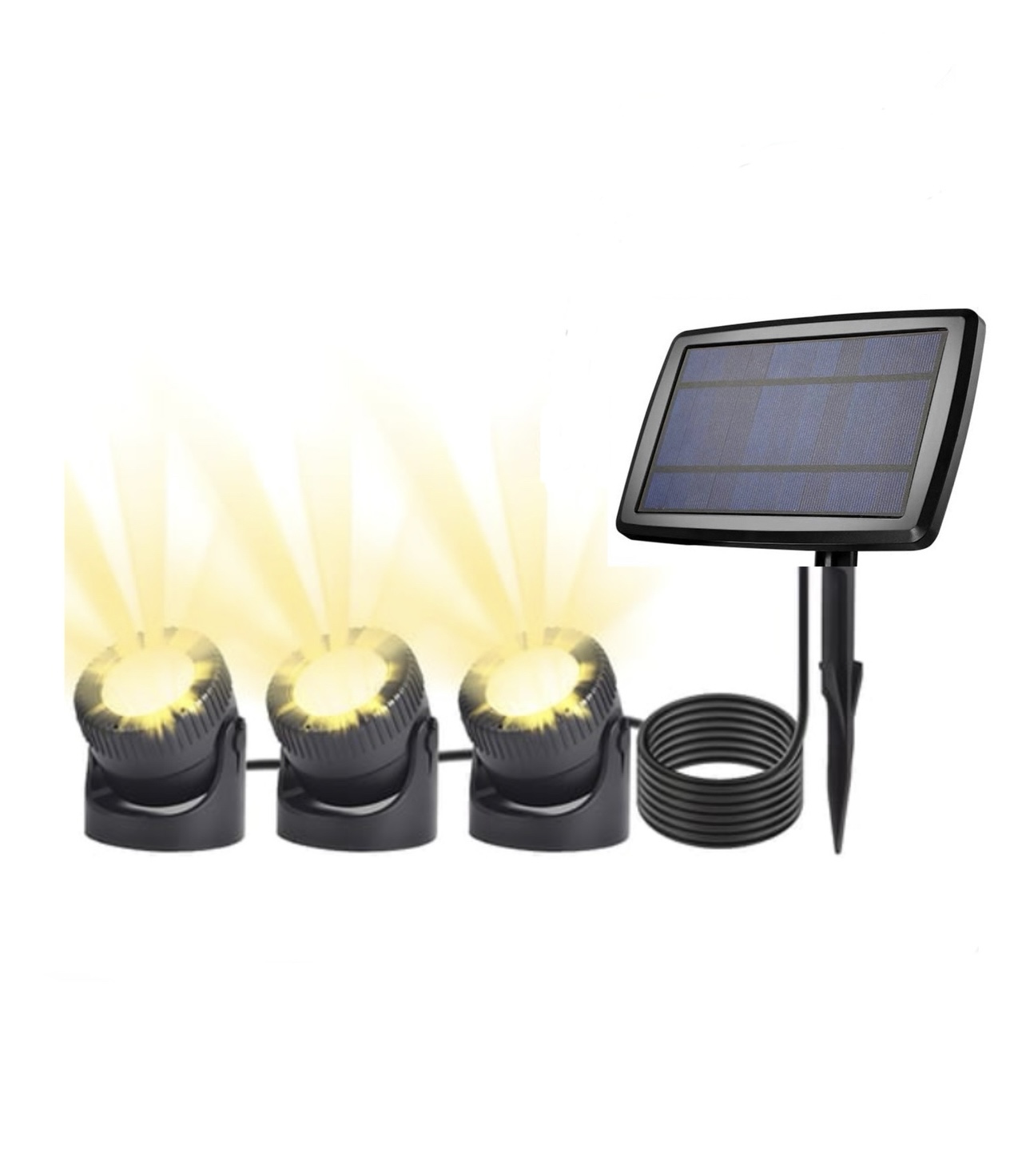 3 in 1 Solar Spot Light Waterproof Garden Pond Lights